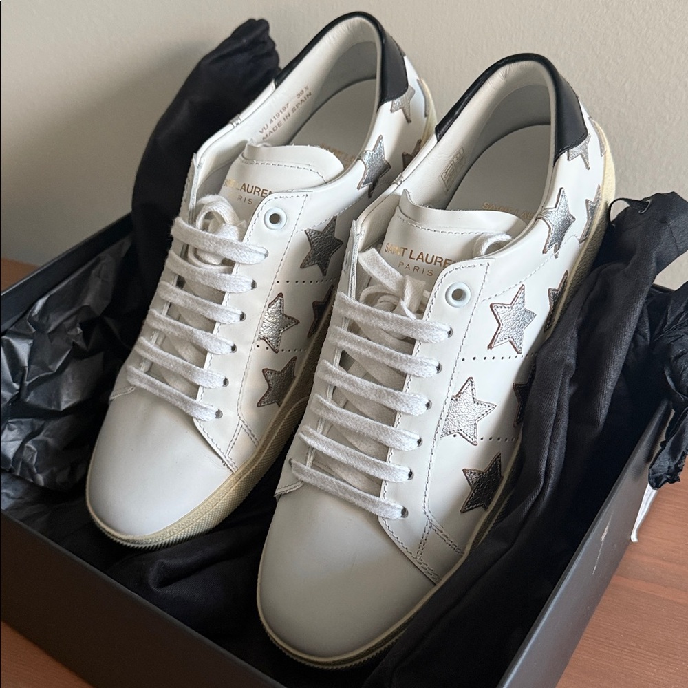 Saint Laurent Court Classic Star Sneakers - Picture 3 of 11